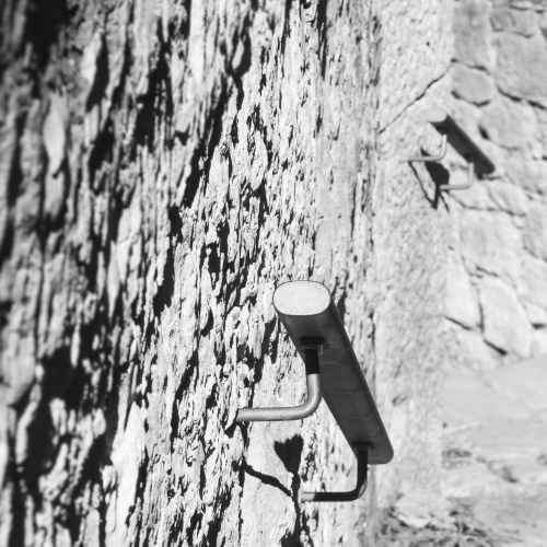 Details am Gebäude monochrom