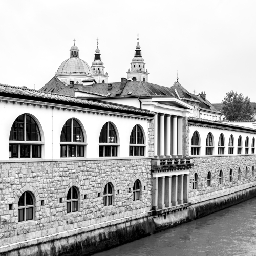 Dörfer Außenansichten monochrom